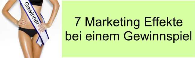 Marketing Effekte bei einem Gewinnspiel