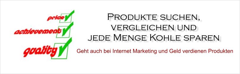 Produktvergleich Internet Marketing